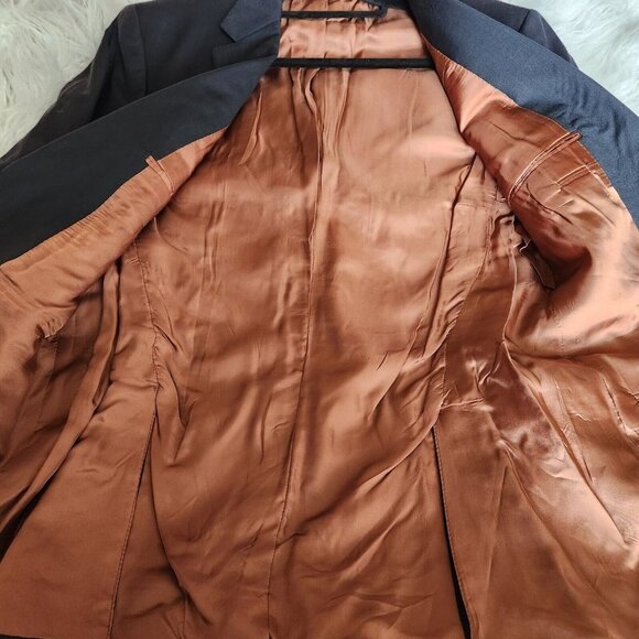 Jos A Bank Mens Blazer Sz 41R Black 100% Wool 2 Button Suit Jacket Sport Coat - Picture 5 of 13